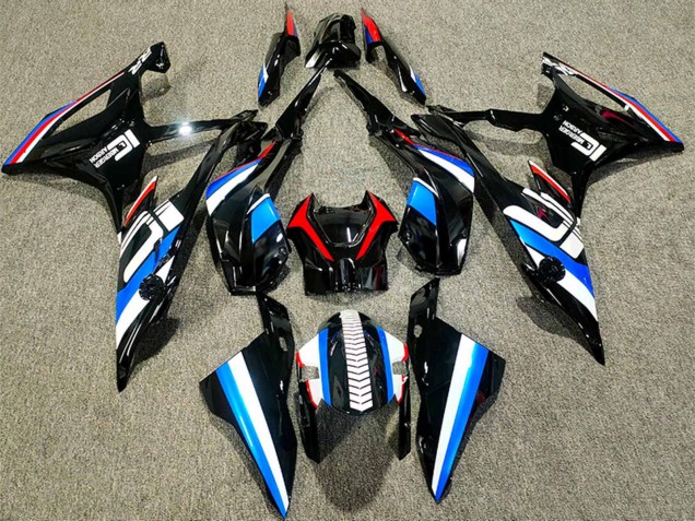 Billige BMW S1000RR Motorrad Verkleidung 2019-2022 - Schwarz Blau Weiss