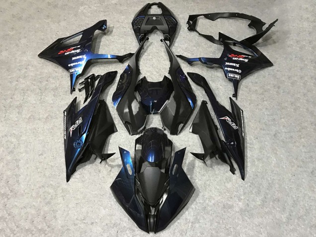 Billige BMW S1000RR Motorrad Verkleidung 2019-2022 - Schwarz Dunkel blau
