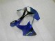 Billige Kawasaki ZX6R Motorrad Verkleidung 2000-2002 - Blau Glanzendes Schwarz Elf Bridgestone