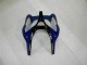 Billige Kawasaki ZX6R Motorrad Verkleidung 2000-2002 - Blau Glanzendes Schwarz Elf Bridgestone