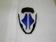 Billige Kawasaki ZX6R Motorrad Verkleidung 2000-2002 - Blau Glanzendes Schwarz Elf Bridgestone
