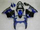 Billige Kawasaki ZX6R Motorrad Verkleidung 2000-2002 - Blau Glanzendes Schwarz Elf Bridgestone