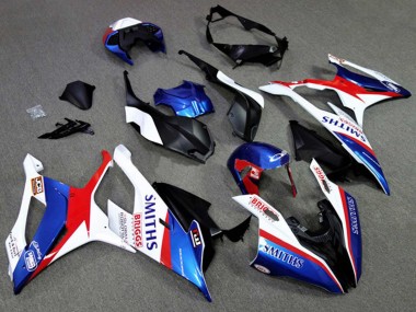 Billige BMW S1000RR Motorrad Verkleidung 2019-2022 - Weiss Blau Rot Smiths