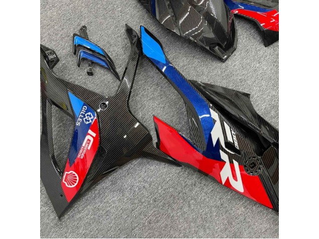 Billige BMW S1000RR Motorrad Verkleidung 2019-2022 - Schwarz Blau Rot Carbonfaser