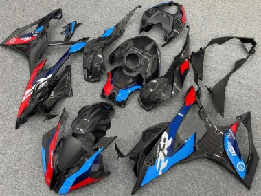 Billige BMW S1000RR Motorrad Verkleidung 2019-2022 - Schwarz Blau Rot Carbonfaser