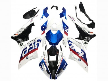 Billige BMW S1000RR Motorrad Verkleidung 2017-2018 - Weiss Blau Rot Glanzendes Schwarz Tyco