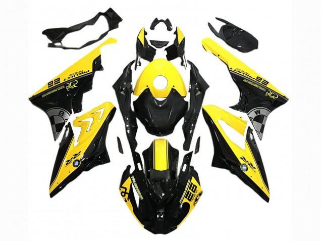 Billige BMW S1000RR Motorrad Verkleidung 2017-2018 - Gelb Schwarz