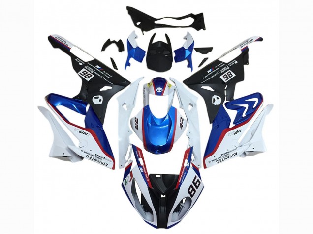 Billige BMW S1000RR Motorrad Verkleidung Kit 2015-2016 - Weiss Rot Blau Matt Schwarz