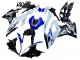 Billige BMW S1000RR Motorrad Verkleidung Kit 2015-2016 - Weiss Blau Glanzendes Schwarz