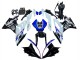 Billige BMW S1000RR Motorrad Verkleidung Kit 2015-2016 - Weiss Blau Glanzendes Schwarz