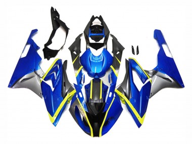 Billige BMW S1000RR Motorrad Verkleidung 2015-2016 - Silber Gelb Blau