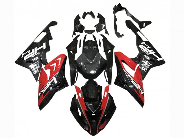Billige BMW S1000RR Motorrad Verkleidung 2015-2016 - Rot Schwarz Carbonfaser
