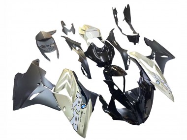 Billige BMW S1000RR Motorrad Verkleidung 2015-2016 - Silber Glanzendes Schwarz Matt Schwarz