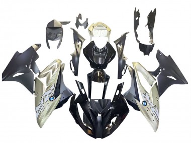 Billige BMW S1000RR Motorrad Verkleidung 2015-2016 - Silber Glanzendes Schwarz Matt Schwarz