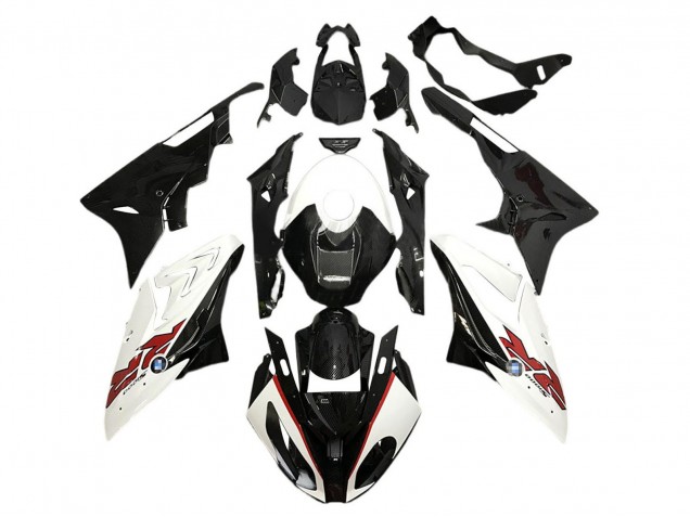 Billige BMW S1000RR Motorrad Verkleidung 2015-2016 - Weiss Schwarz Carbonfaser