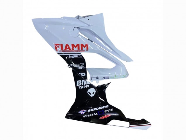 Billige BMW S1000RR Motorrad Verkleidung 2015-2016 - Weiss Glanzendes Schwarz Fiamm