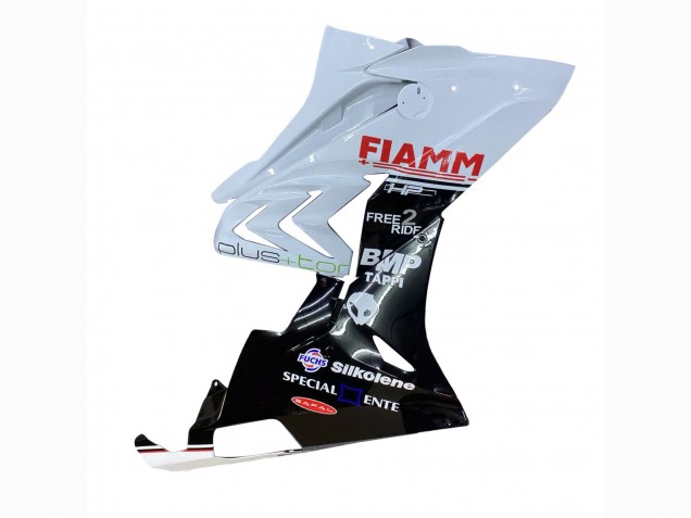 Billige BMW S1000RR Motorrad Verkleidung 2015-2016 - Weiss Glanzendes Schwarz Fiamm