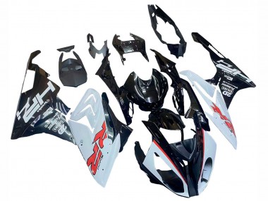 Billige BMW S1000RR Motorrad Verkleidung 2015-2016 - Weiss Glanzendes Schwarz