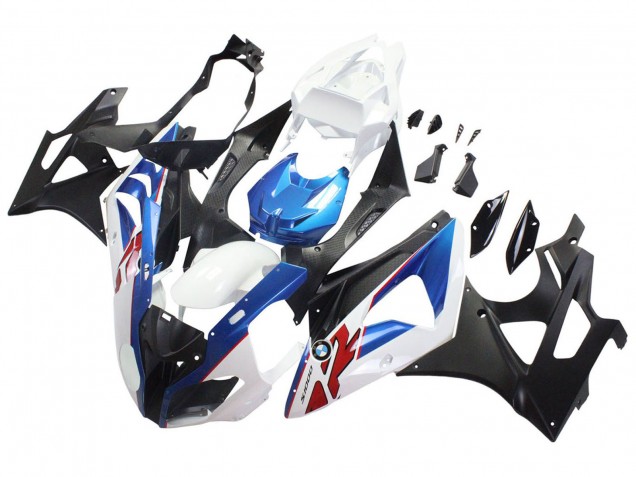 Billige BMW S1000RR Motorrad Verkleidung 2009-2014 - Weiss Blau Matt Schwarz