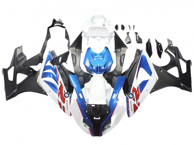 Billige BMW S1000RR Motorrad Verkleidung 2009-2014 - Weiss Blau Matt Schwarz