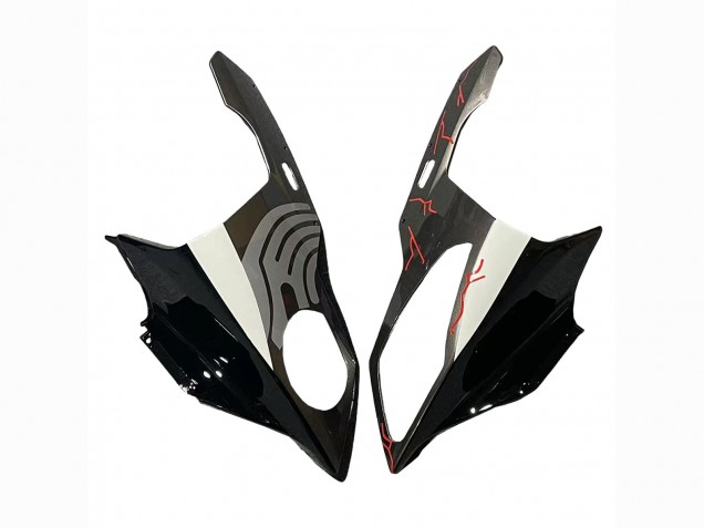 Billige BMW S1000RR Motorrad Verkleidung 2009-2014 - Rot Glanzendes Schwarz
