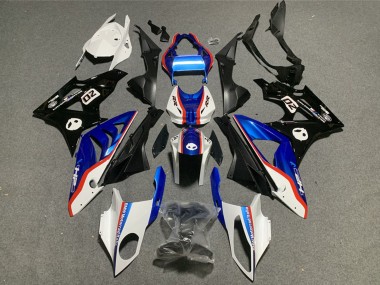 Billige BMW S1000RR Motorrad Verkleidung Kit 2009-2014 - Weiss Rot Blau Glanzendes Schwarz