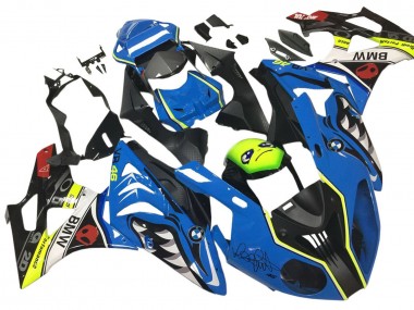 Billige BMW S1000RR Motorrad Verkleidung 2009-2014 - Blau Gelb Rot Schwarz Hai VR 46