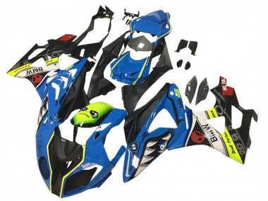 Billige BMW S1000RR Motorrad Verkleidung 2009-2014 - Blau Gelb Rot Schwarz Hai VR 46
