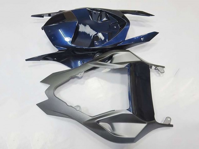 Billige BMW S1000RR Motorrad Verkleidung 2009-2014 - Silber Blau Glanzendes Schwarz