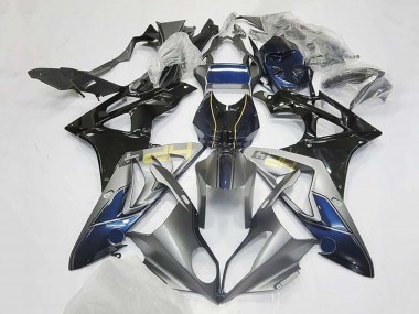 Billige BMW S1000RR Motorrad Verkleidung 2009-2014 - Silber Blau Glanzendes Schwarz