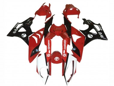 Billige BMW S1000RR Motorrad Verkleidung 2009-2014 - Rot Weiss Glanzendes Schwarz