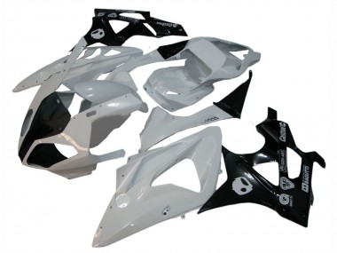 Billige BMW S1000RR Motorrad Verkleidung 2009-2014 - Weiss Glanzendes Schwarz