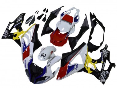 Billige BMW S1000RR Motorrad Verkleidung 2009-2014 - Weiss Rot Gelb Schwarz Castrol