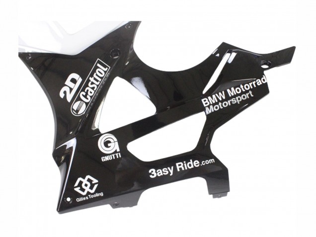 Billige BMW S1000RR Motorrad Verkleidung 2009-2014 - Weiss Blau Glanzendes Schwarz Castrol