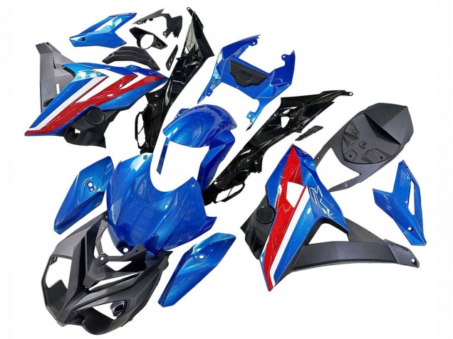 Billige BMW S1000R Motorrad Verkleidung 2014-2016 - Blau Rot