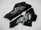 Billige Kawasaki ZX6R Motorrad Verkleidung 2005-2006 - Glanzendes Schwarz Weiss West
