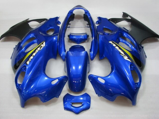 Billige Suzuki GSX600F/GSX750F Motorrad Verkleidung 2004-2006 - Blau Gelb Matt Schwarz Katana