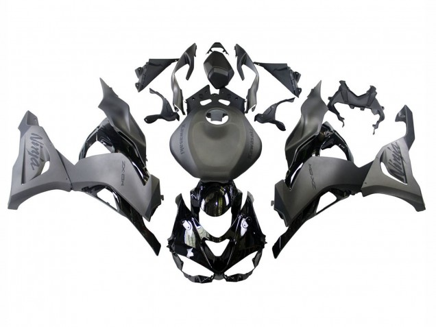 Billige Kawasaki ZX6R Motorrad Verkleidung 2023-2025 - Grau Ninja