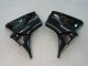 Billige Honda CBR600RR Motorrad Verkleidung 2003-2004 - Glanzendes Schwarz Rot Aufkleber