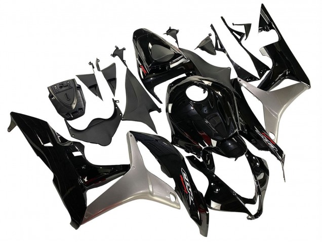 Billige Honda CBR600RR Motorrad Verkleidung Kit 2007-2008 - Silber Glanzendes Schwarz