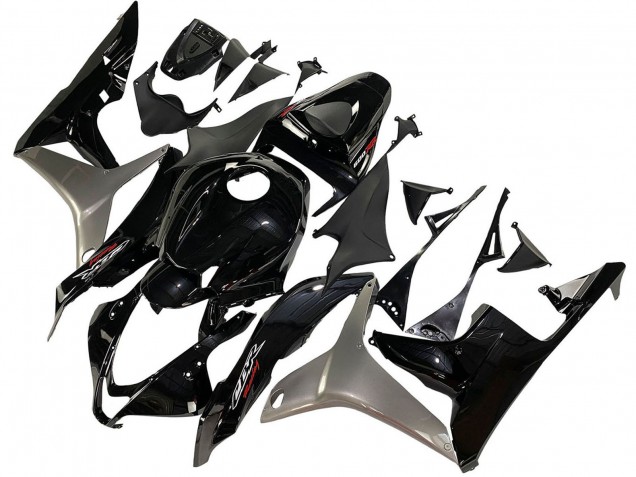 Billige Honda CBR600RR Motorrad Verkleidung Kit 2007-2008 - Silber Glanzendes Schwarz