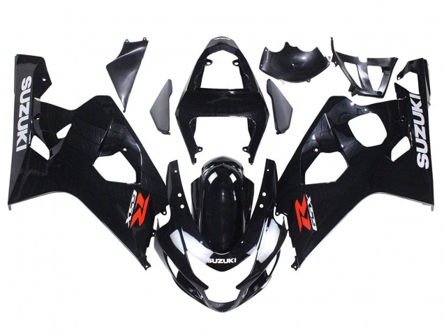 Billige Suzuki GSXR 600 / GSXR 750 Motorrad Verkleidung 2004-2005 - Glanzendes Schwarz