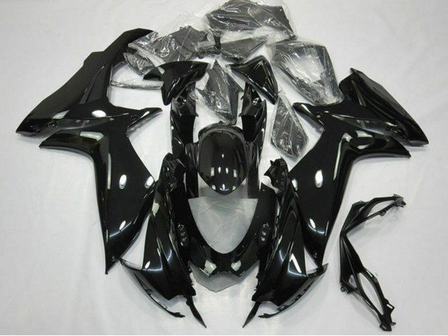 Billige Suzuki GSXR 600 / GSXR 750 Motorrad Verkleidung 2011-2024 - Glanzendes Schwarz