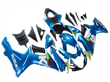 Billige Suzuki GSXR 600 / GSXR 750 Motorrad Verkleidung 2011-2024 - Hellblau Grun Weiss Rot