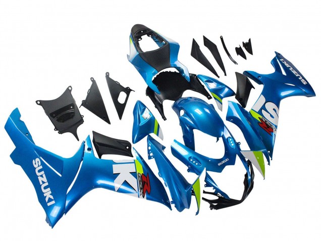 Billige Suzuki GSXR 600 / GSXR 750 Motorrad Verkleidung 2011-2024 - Hellblau Grun Weiss Rot