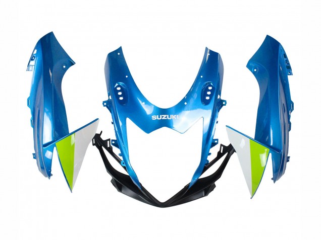 Billige Suzuki GSXR 600 / GSXR 750 Motorrad Verkleidung 2011-2024 - Hellblau Grun Weiss Rot