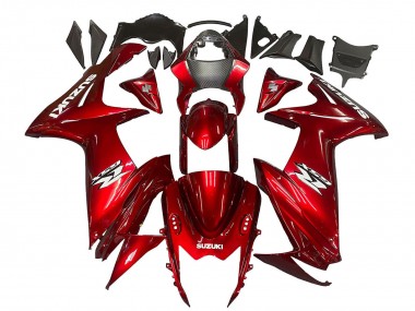 Billige Suzuki GSXR 600 / GSXR 750 Motorrad Verkleidung 2011-2024 - Rot Weiss Aufkleber
