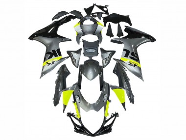 Billige Suzuki GSXR 600 / GSXR 750 Motorrad Verkleidung 2011-2024 - Silber Gelb Schwarz