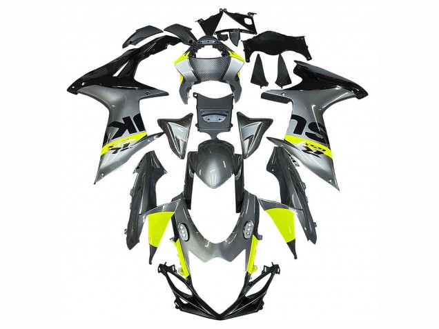 Billige Suzuki GSXR 600 / GSXR 750 Motorrad Verkleidung 2011-2024 - Silber Gelb Schwarz