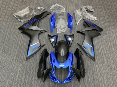 Billige Suzuki GSXR 600 / GSXR 750 Motorrad Verkleidung Kit 2011-2024 - Blau Matt Schwarz